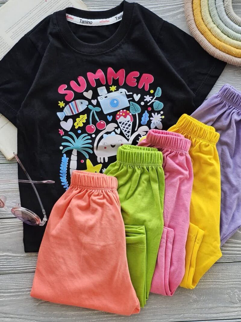 لباس دخترانه تیشرت شلوارک summer