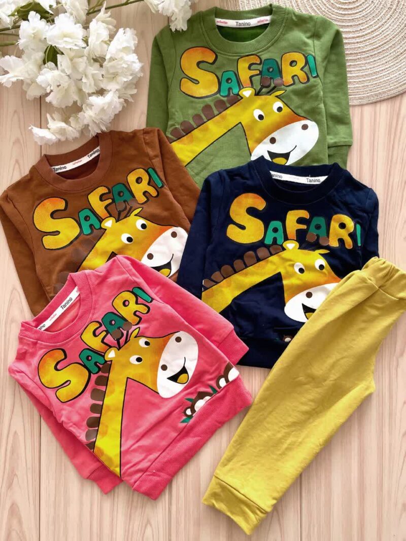 لباس بچه گانه بلوز شلوار زرافه safari