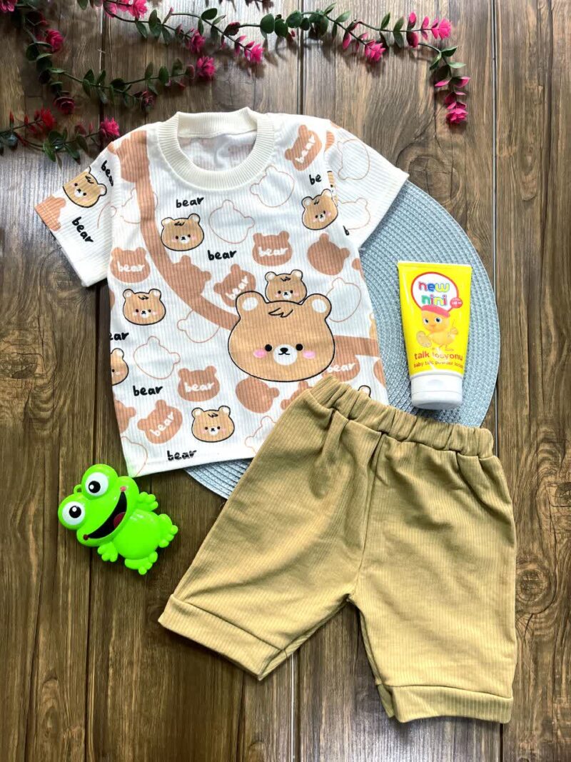 لباس بچه گانه تیشرت شلوارک کبریتی bear