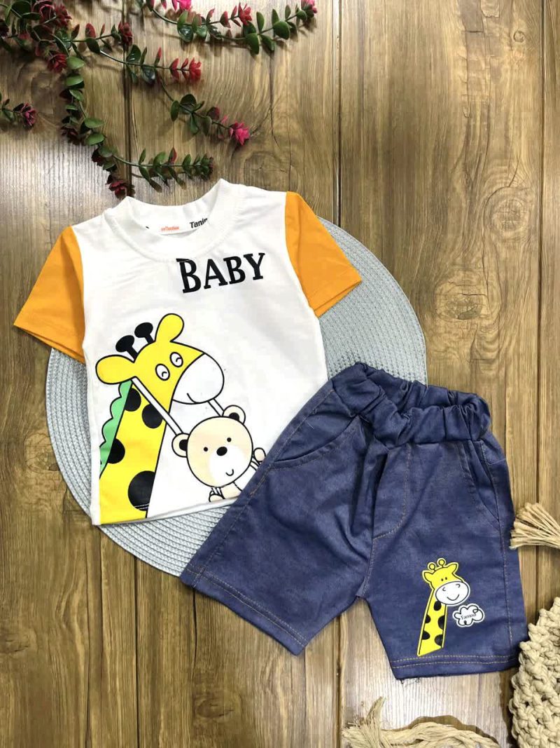 لباس تیشرت شلوارک زرافه BABY
